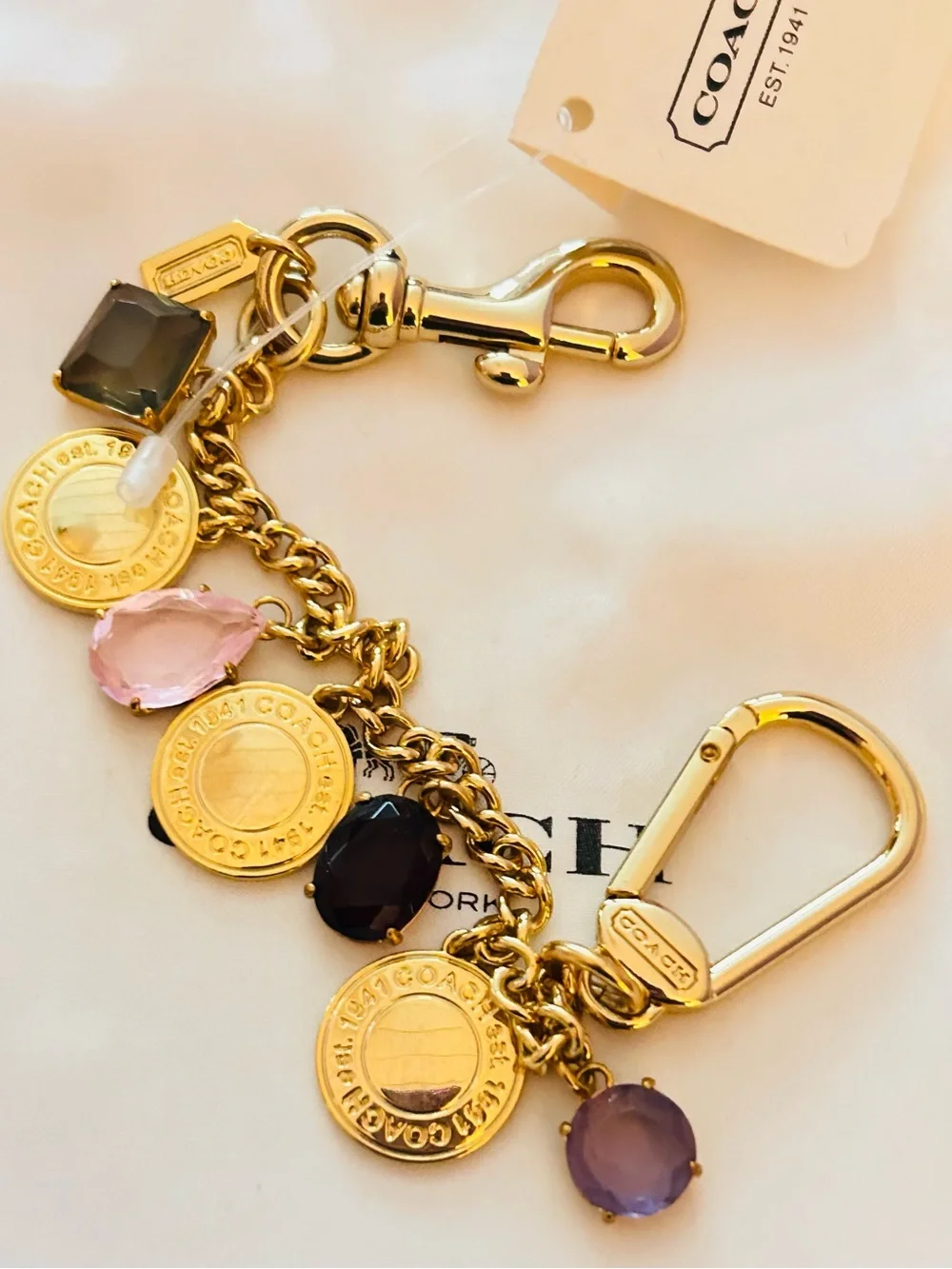 VINTAGE EXTREMELY RARE Coach 1941 Swag Bag Charm/ Keychain/ Bracelet - Picture 8 of 16